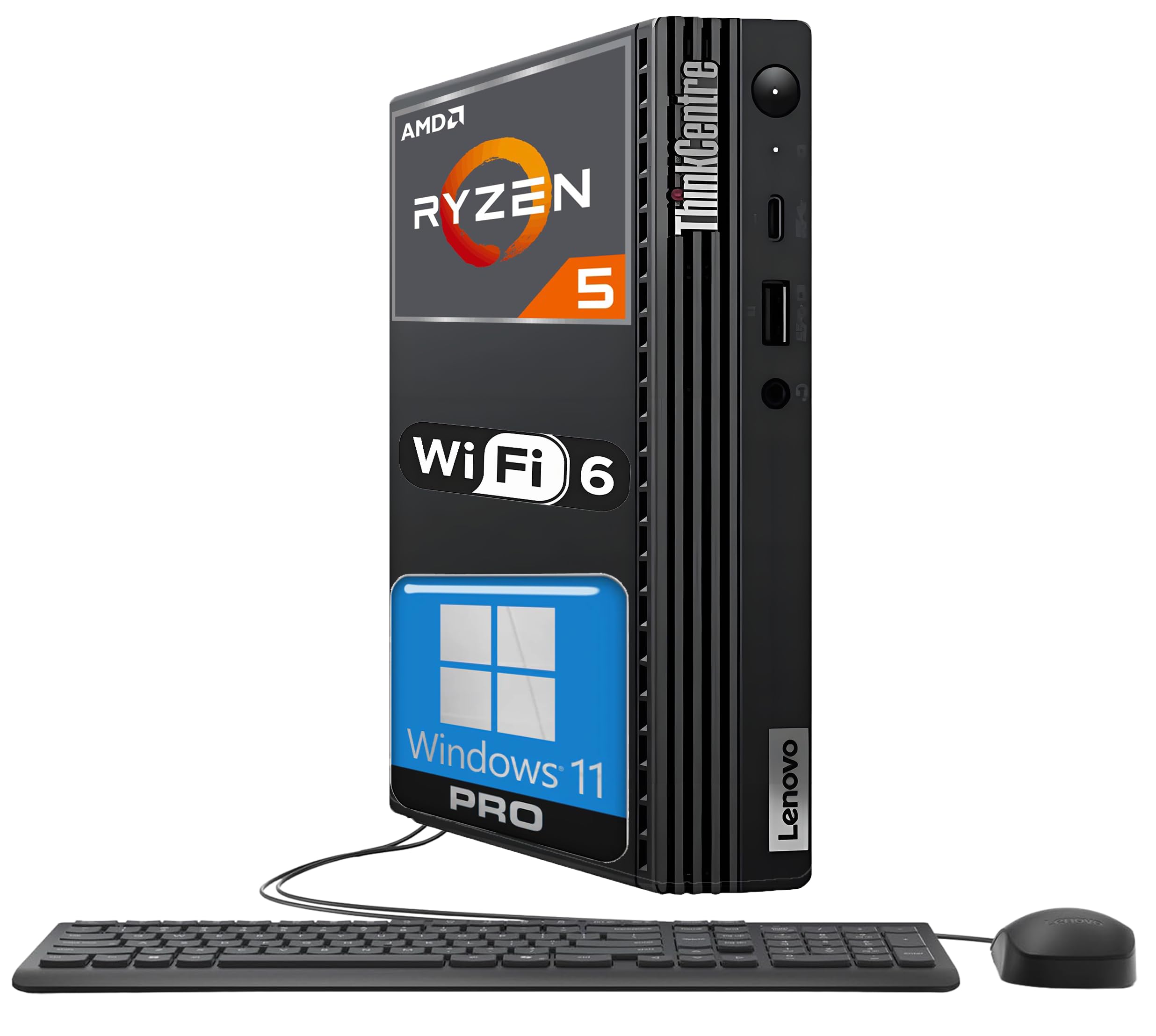 Lenovo ThinkCentre M75q Business Mini Desktop Computer AMD Ryzen 5